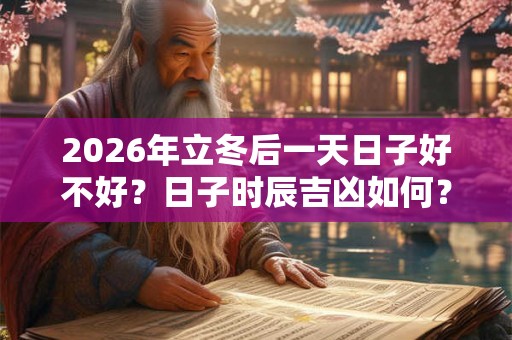 2026年立冬后一天日子好不好?日子时辰吉凶如何? 2026年立冬后一天日子好不好?日子时辰吉凶如何?
