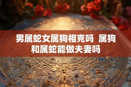 男属蛇女属狗相克吗  属狗和属蛇能做夫妻吗