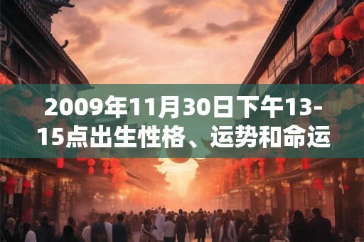 2009年11月30日下午13-15点出生性格、运势和命运