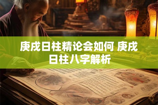 庚戌日柱精论会如何 庚戌日柱八字解析