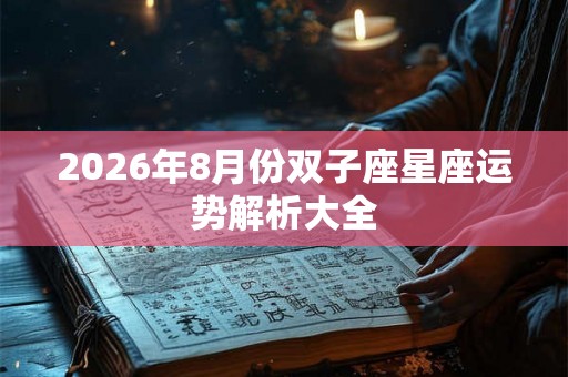 2026年8月份双子座星座运势解析大全