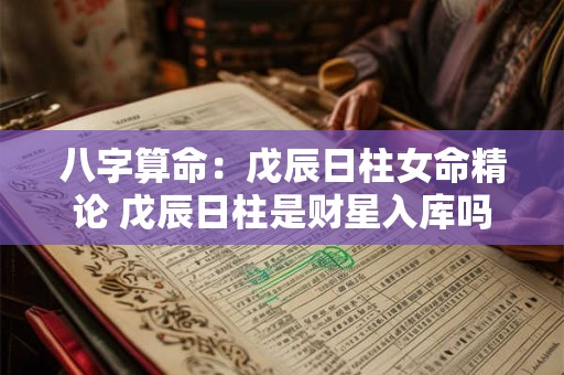 八字算命:戊辰日柱女命精论 戊辰日柱是财星入库吗 八字算命:戊辰日柱女命精论 戊辰日柱是财星入库吗