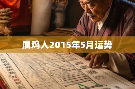 属鸡人2015年5月运势