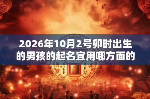 2026年10月2号卯时出生的男孩的起名宜用哪方面的字