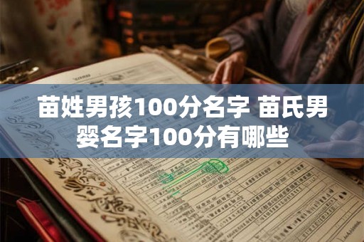 苗姓男孩100分名字 苗氏男婴名字100分有哪些