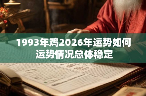 1993年鸡2026年运势如何 运势情况总体稳定