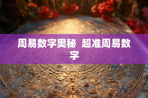 周易数字奥秘 超准周易数字 周易数字奥秘 超准周易数字