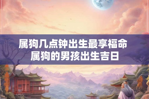属狗几点钟出生最享福命 属狗的男孩出生吉日 属狗几点钟出生最享福命 属狗的男孩出生吉日