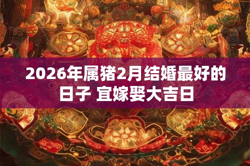 2026年属猪2月结婚最好的日子 宜嫁娶大吉日 2026年属猪2月结婚最好的日子 宜嫁娶大吉日