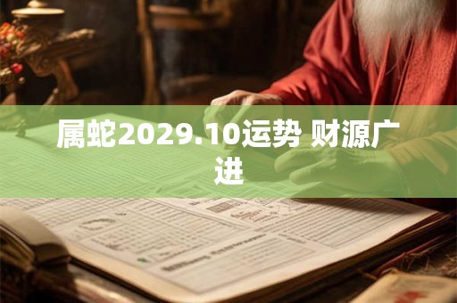 属蛇2029.10运势 财源广进 属蛇2029.10运势 财源广进