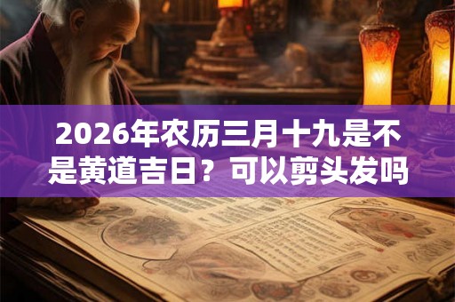 2026年农历三月十九是不是黄道吉日？可以剪头发吗？