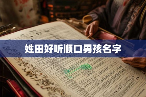 姓田好听顺口男孩名字