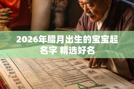 2026年腊月出生的宝宝起名字 精选好名