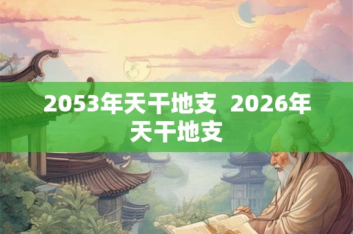 2053年天干地支 2026年天干地支 2053年天干地支 2026年天干地支