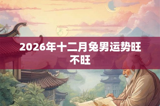 2026年十二月兔男运势旺不旺