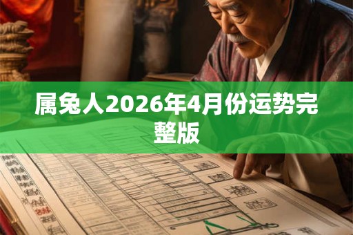 属兔人2026年4月份运势完整版
