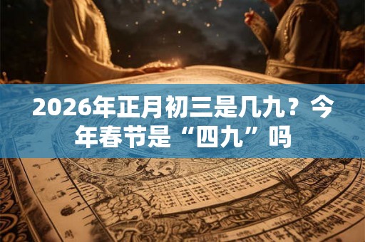 2026年正月初三是几九？今年春节是“四九”吗