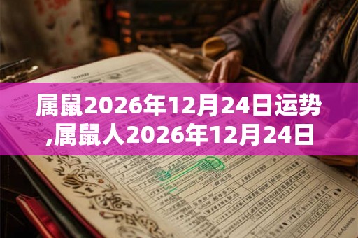 属鼠2026年12月24日运势,属鼠人2026年12月24日财运,生肖鼠2026年12月24日运势