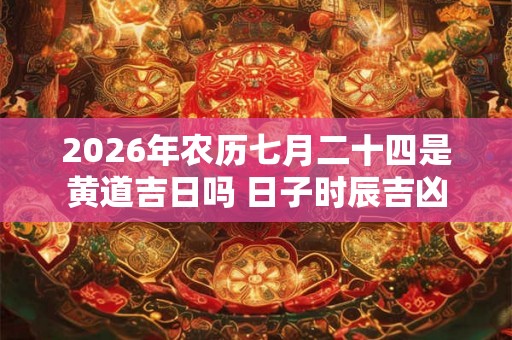 2026年农历七月二十四是黄道吉日吗 日子时辰吉凶