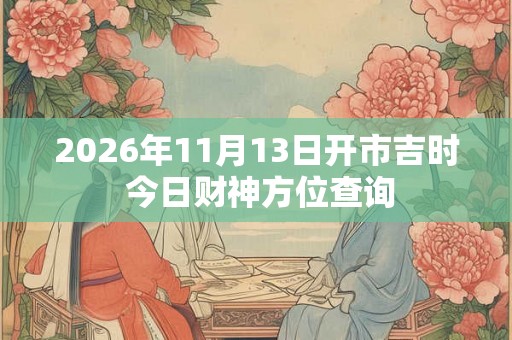 2026年11月13日开市吉时 今日财神方位查询