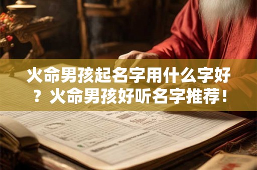 火命男孩起名字用什么字好？火命男孩好听名字推荐！