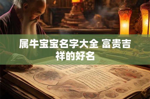 属牛宝宝名字大全 富贵吉祥的好名 属牛宝宝名字大全 富贵吉祥的好名