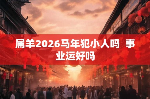 属羊2026马年犯小人吗  事业运好吗