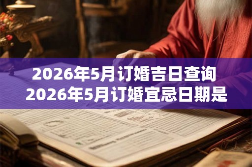 2026年5月订婚吉日查询 2026年5月订婚宜忌日期是哪些 2026年5月订婚吉日查询 2026年5月订婚宜忌日期是哪些