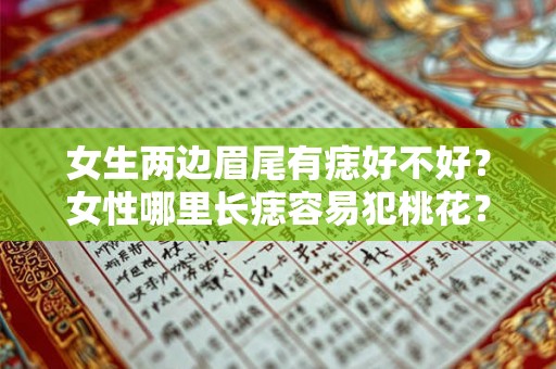 女生两边眉尾有痣好不好？女性哪里长痣容易犯桃花？