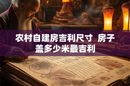 农村自建房吉利尺寸  房子盖多少米最吉利