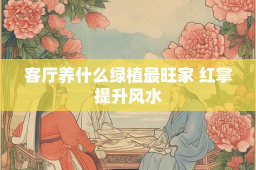 客厅养什么绿植最旺家 红掌提升风水