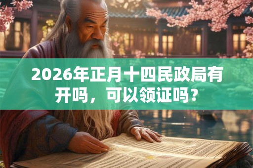 2026年正月十四民政局有开吗，可以领证吗？