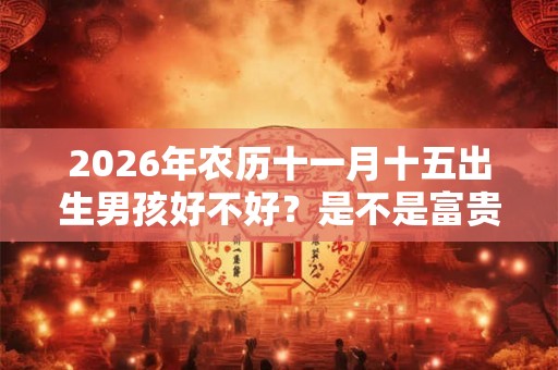 2026年农历十一月十五出生男孩好不好?是不是富贵命? 2026年农历十一月十五出生男孩好不好?是不是富贵命?