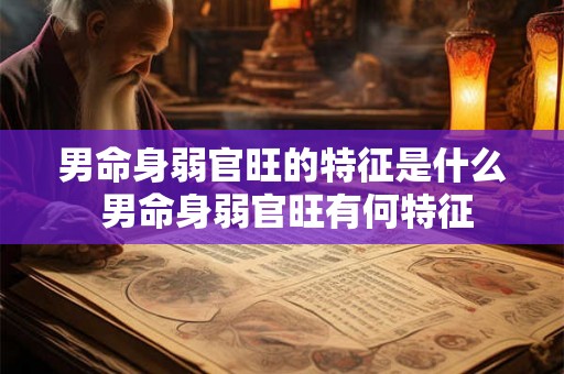 男命身弱官旺的特征是什么 男命身弱官旺有何特征