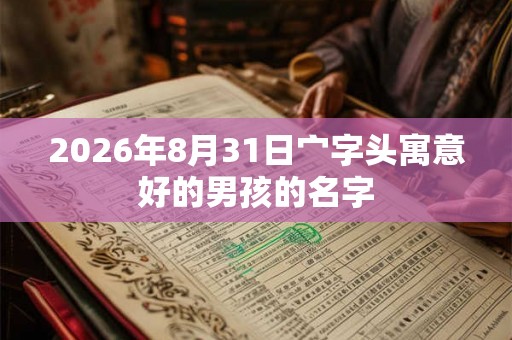 2026年8月31日宀字头寓意好的男孩的名字