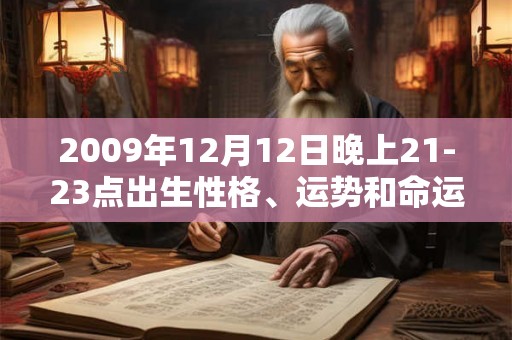 2009年12月12日晚上21-23点出生性格、运势和命运