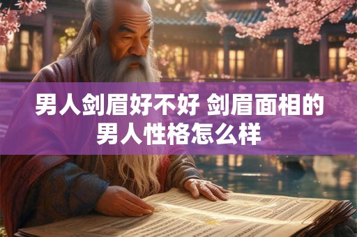 男人剑眉好不好 剑眉面相的男人性格怎么样
