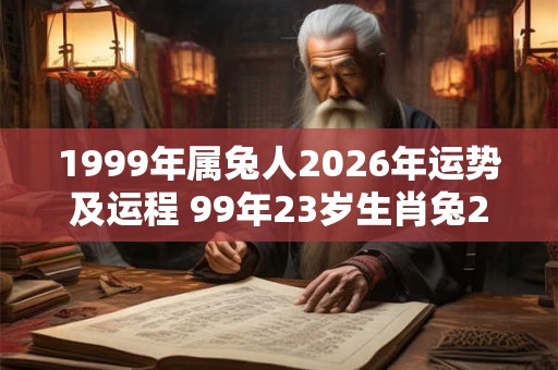 1999年属兔人2026年运势及运程 99年23岁生肖兔2026年每月运势