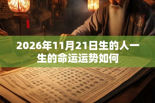 2026年11月21日生的人一生的命运运势如何