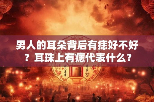 男人的耳朵背后有痣好不好?耳珠上有痣代表什么? 男人的耳朵背后有痣好不好?耳珠上有痣代表什么?