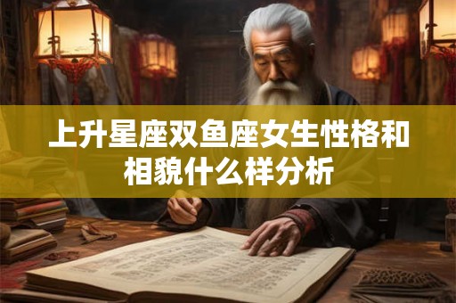 上升星座双鱼座女生性格和相貌什么样分析
