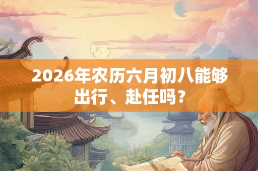 2026年农历六月初八能够出行、赴任吗？