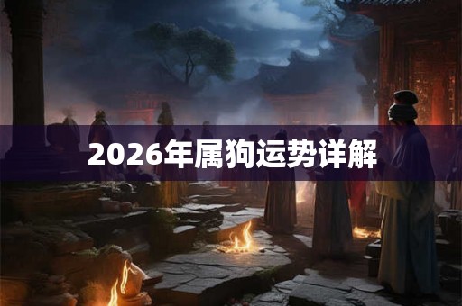 2026年属狗运势详解