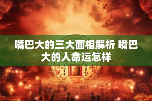 嘴巴大的三大面相解析 嘴巴大的人命运怎样