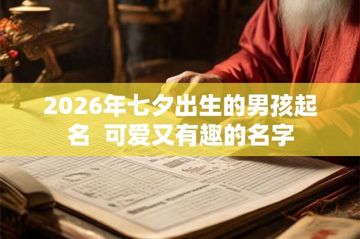 2026年七夕出生的男孩起名  可爱又有趣的名字