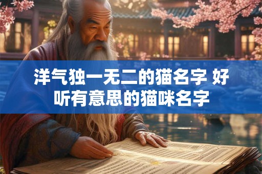 洋气独一无二的猫名字 好听有意思的猫咪名字