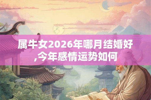 属牛女2026年哪月结婚好,今年感情运势如何