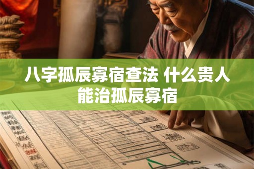 八字孤辰寡宿查法 什么贵人能治孤辰寡宿