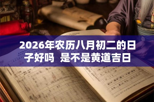 2026年农历八月初二的日子好吗  是不是黄道吉日