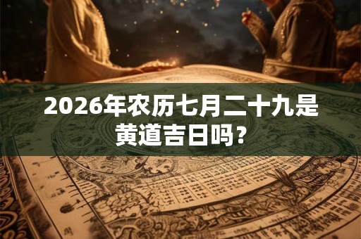 2026年农历七月二十九是黄道吉日吗？